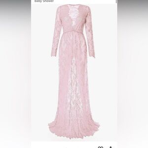 Womens Maternity Lace Maxi Dress Sz S